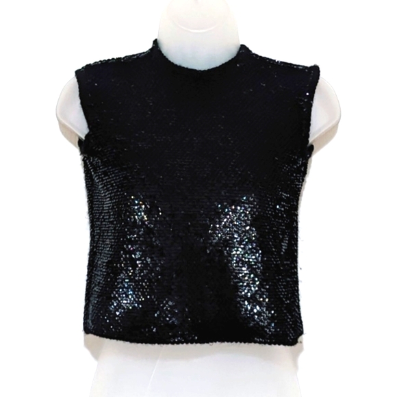 Vintage Tops - SOLD - Vintage Sequin Crop Top